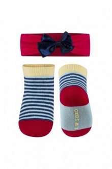 Soxo 01411 dětské ponožky, čelenka 16-18 bílá-modrá
