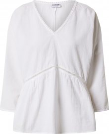 Noisy may Halenka \'NMFLORA 3/4 SLEEVE V-NECK TOP\' bílá