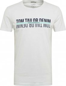 TOM TAILOR DENIM Tričko bílá
