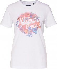 Superdry Tričko růžová / bílá