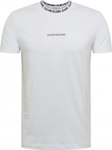 Calvin Klein Jeans Tričko černá / bílá