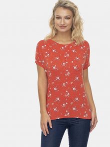 Červené dámské květované tričko Ragwear Pecori