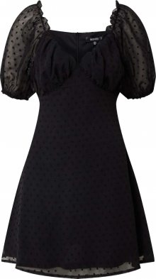 Missguided Šaty \'MILKMAID SKATER DOBBY\' černá