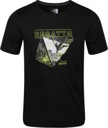 Pánské funkční tričko RMT216 REGATTA Fingal V Černé L