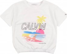 Calvin Klein Jeans Tričko \'CALVIN GRAPHIC SS T-SHIRT\' bílá