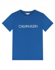 Calvin Klein modré chlapecké tričko Tee - 10-12