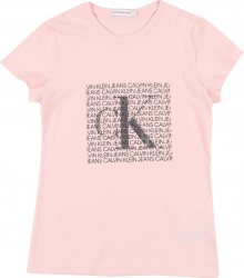 Calvin Klein Jeans Tričko \'IRIDESCENT LOGO SS T-SHIRT\' růžová