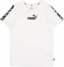 PUMA Funkční tričko bílá / černá