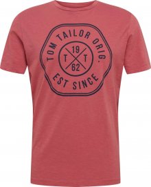 TOM TAILOR Tričko pastelově červená