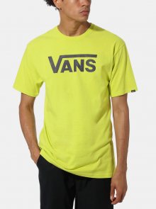 Neonově žluté pánské tričko s potiskem VANS