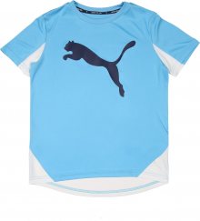 PUMA Funkční tričko \'Active Sports Cat\' bílá / světlemodrá / marine modrá