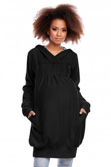 Dámská těhotenská mikina 1483 - PeeKaBoo černá XL