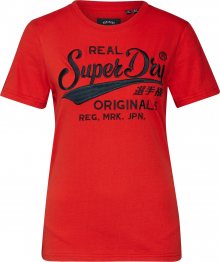 Superdry Shirt \'RO PIPING ENTRY TEE\' červená