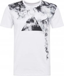 EDC BY ESPRIT Tričko \'OTB Smoke Print\' černá / bílá