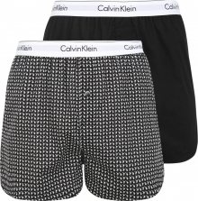 Calvin Klein Underwear Boxerky \'BOXER SLIM 2PK\' černá / bílá