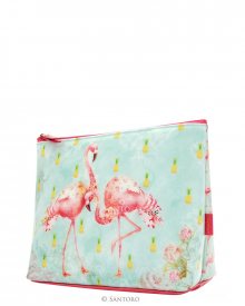 Santoro větší kosmetická taška Flamingos