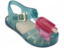 Dětské sandály Mini Melissa Aranha VIII Blue Glitter/Pink  - 19/20