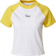 Tommy Jeans Tričko žlutá / bílá