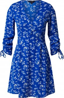 Dorothy Perkins Šaty \'BLUE CHANNEL RUCHED SLEEVED DRESS\' královská modrá