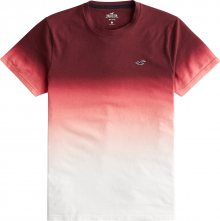 HOLLISTER Tričko \'SS CREW GEO/OMBRE\' burgundská červeň