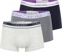 Calvin Klein Underwear Boxerky \'TRUNK 3PK\' modrá / šedá