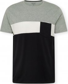 EDC BY ESPRIT Tričko černá / šedá / bílá