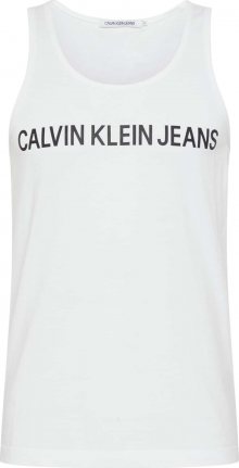 Calvin Klein Jeans Tričko \'Institutional\' bílá / černá