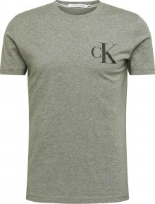 Calvin Klein Jeans Tričko \'INSTIT BACK POP LOGO SLIM TEE\' šedá