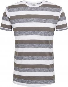 !Solid Tričko tmavě šedá / bílá