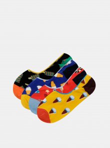 Sada čtyř párů nízkých ponožek v žluté, červené a modré barvě Jack & Jones Summer