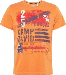 CAMP DAVID Tričko oranžová / tmavě modrá