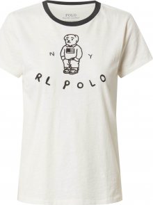 POLO RALPH LAUREN Tričko \'Bear\' offwhite / černá