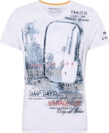 CAMP DAVID Tričko bílá / mix barev