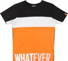 STACCATO Tričko bílá / černá / oranžová