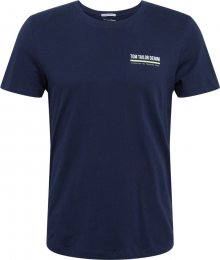 TOM TAILOR DENIM Tričko tmavě modrá / bílá