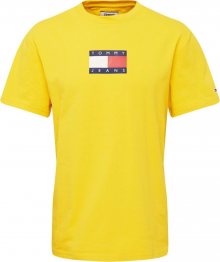 Tommy Jeans Tričko červená / žlutá / tmavě modrá