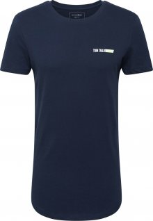 TOM TAILOR DENIM Tričko tmavě modrá / bílá