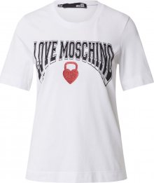 Love Moschino Tričko bílá / černá