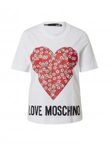 Love Moschino Tričko bílá / černá / mix barev