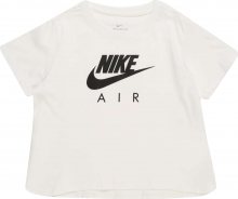 Nike Sportswear Tričko \'G NSW NIKE AIR CROP\' černá / bílá