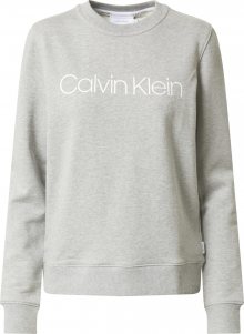 Calvin Klein Mikina šedá / bílá