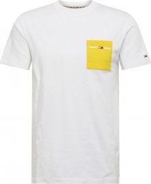Tommy Jeans Tričko bílá / žlutá