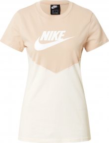 Nike Sportswear Tričko bílá / béžová