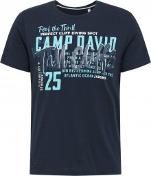 CAMP DAVID Tričko světlemodrá / bílá / noční modrá / chladná modrá