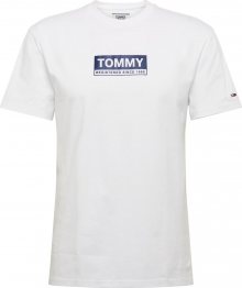 Tommy Jeans Tričko tmavě modrá / bílá