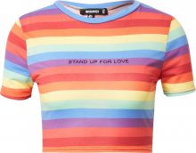 Missguided Tričko \'Pride Rainbow Stripe\' mix barev