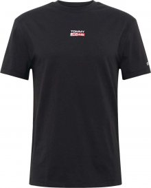 Tommy Jeans Tričko černá / bílá / červená