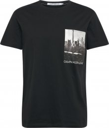Calvin Klein Jeans Tričko šedá / černá