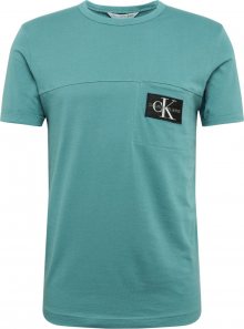 Calvin Klein Jeans Tričko \'MONOGRAM\' světle zelená