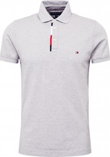 TOMMY HILFIGER Tričko námořnická modř / šedý melír / červená / bílá